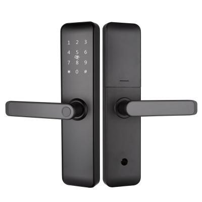 China Euro Type Keyless Open Handle Smart Lock Hotel Lock Fingerprint Door Lock Home Office Apartments Biometric Biometric Fingerprint for sale