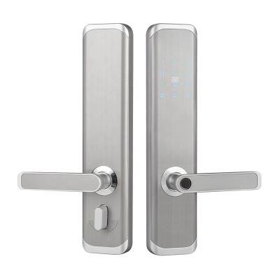 China Anti Thief Deadbolt Lock Fingerprint Door Home Lock Handle Office Apartments Hotel Lock Tuya Bluetooth HomeKit Electronic Smart Work for sale