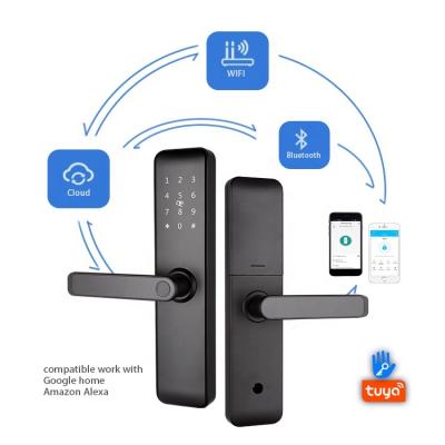 China Hotel Apartments Office Hotel Room Digital Door Wifi Bluetooth Smart Lock Bedroom Home Fingerprint Lock for sale