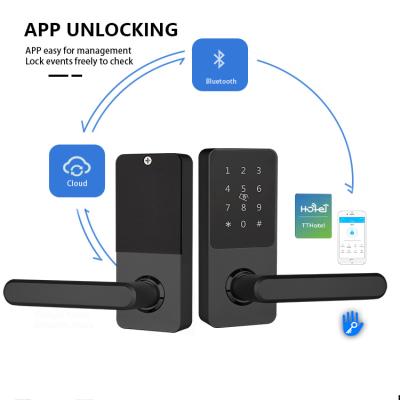 China Homekit office apartments hotel entrance lock homekit door lock ttlock smart alarm lock anti-theft smart work with Alexa for sale