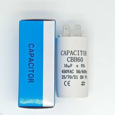 China Air Conditioner Compressor CBB60 Condenser Washing Machine Capacitor 450vac Round Capacitor for sale