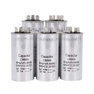 China Air Conditioner Compressor Spare Parts Cbb65 Price Air Conditioner Power Saver Capacitor for sale