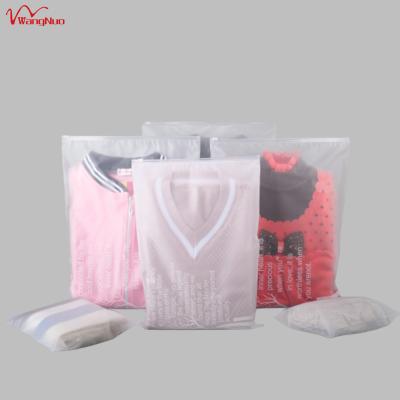 China Low MOQ Custom Safety 17 X 25 Cm Printing Frosted CPE Bikini Underwear Storage Zip Bags for sale