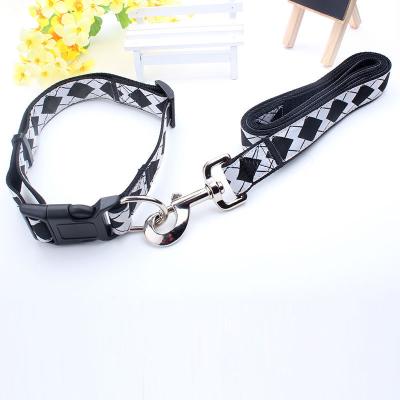 China Custom Dog Accessories Personalized Dog Collar Pattern Nylon Woven Pet Collar And Leash No Minimum Order Quantity for sale