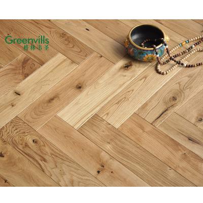 China Modern Good Prices Natural Engineered French Oak Flooring Herringbone Wood Parquet / Chevron Oak for sale