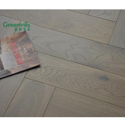 China Economy Flooring 150mm Wide Matte Gray Herringbone Engineered Herringbone 2021 Engineered woodflooring for sale