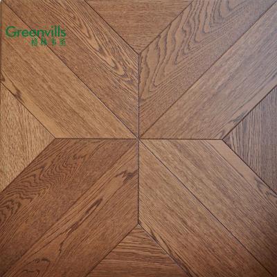 China Modern High Quality Engineered Art Parquet 15mm Thick Wood Flooring for sale