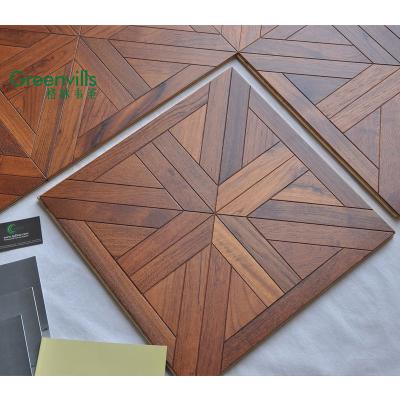 China Guangzhou Factory Modern Teak Solid Timber Flooring Wooden Parquet for sale