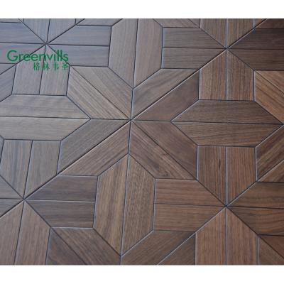 China Modern New Arrival Art Parquet Design American Black Walnut Hardwood Flooring for sale