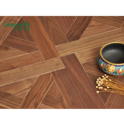 China Modern Art Parquet Tiles Villa Versailles Wood High End Parquet Flooring Engineered Walnut Wood Flooring for sale