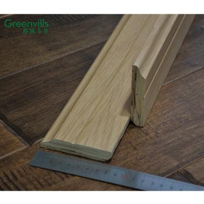 China QCFLOOR Traditional Good Quality Solid Wood Skirting Natural Oak Floor Planking Board for sale