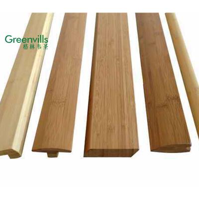 China Greenvills Modern Bamboo Flooring Accessories Solid Bamboo Stair Tread Nosing Edging Moldings for sale