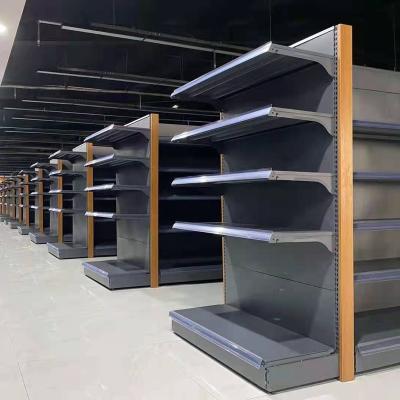 China High Quality Supermarket Retail Rack Shelf End Side Supermarket Shelf Gondola Steel Shelving for sale