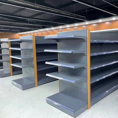 China Double Sided Customized Display Supermarket Shelf Supermarket Shelving Gondola Store Shopping Racks for sale