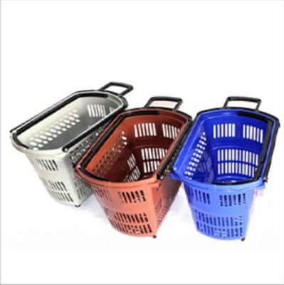 China Easy-carrying CE certified hot sale supermarket shopping basket plastic mini supermarket basket for sale