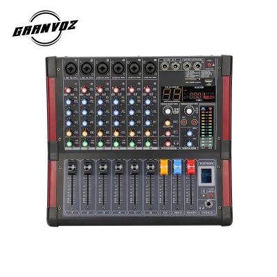 China Built-in 48V Phantom Power for Professional Condenser Microphone DJ Mixer DJ Sound Mixer 6 Channel for sale