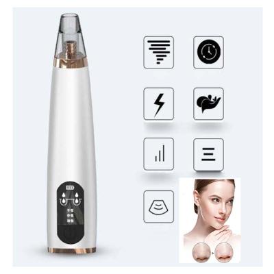 China Rechargeable Comedone Vacuum Cleaner Button Rechargeable Blackhead Remover With 3Suction Head for sale