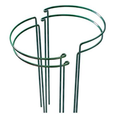 China Garden Accessories AestheticGreen Useful Round Plant Support Half Ring Stake Plant Support for sale