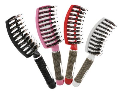 China Waterproof Curved Vented Styling Hair Brush, Detangling Hair Thick Massage Drying Brush for sale