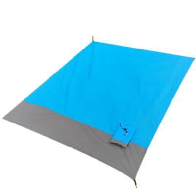 China Foldable Beach Mat 210T Outdoor Polyester Tartan Mini Folding Camping Mat for sale