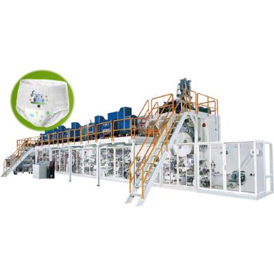 China Full Automatic Paper Industry Factory Price Adult Diaper Pant Production Line Adult Baby Diaper Pants Machine for sale