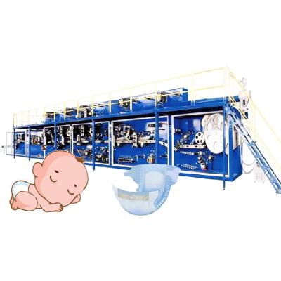 China Paper Industry Machine 100Pc/Min Baby Pull Up Diaper Pull Up Diaper Production Line Baby Pull Up Diaper Making Machine for sale