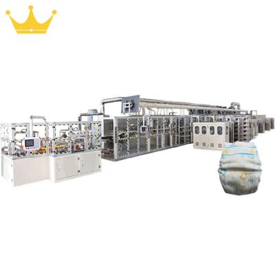 China Paper Industry China Hanwei Adult Diaper Pull Up Machine Full Servo Making Pull Up Diaper Making Machine for sale