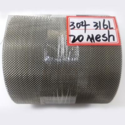 China Plain Weave High Grade Strength Screen Stainless Steel Filter Woven Wire Mesh for sale