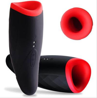 China Hot Automatic Aircraft Real Handjob Masturbator Amazon Selling Silicone Masturbation Oral Sex Heating Sucking Cup For Men for sale