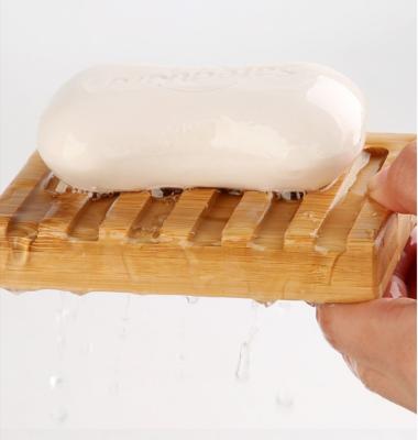 China Logo Rectangle Shape Bathroom Soap Dish Holder Customized Healthy Unique Modern Bamboo Wooden Wooden Bamboo for sale