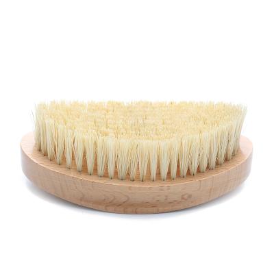 China Factory Wholesale Shaving Brush Customize Wave Beech Wood Brush 100% Sisal Hemp Bristle Curved Wave Brush 360 for sale