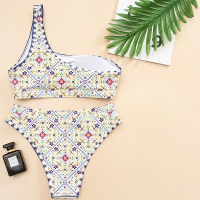 China Sexy/fashion/with removable national skin tight custom made bikini women's high cups /high cups size AOP bikini swimwear for sale