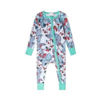 China Short sleeve High quality baby romper factory manufacturer bamboo baby zipper romper clothes for sale