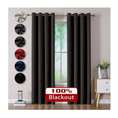 China Blackout 2022 Custom Design Window Panel For Living Room OWENIE Burlap Blackout Ready Made Window Thermal Curtain for sale