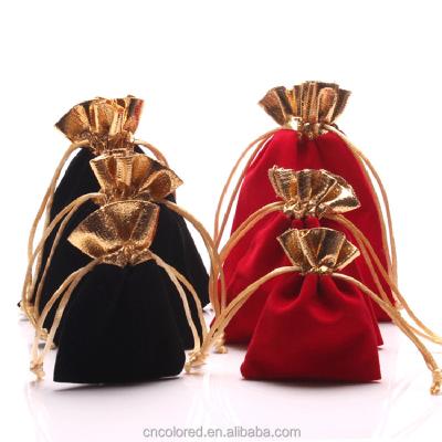 China Recyclable Custom Logo Jewelry Bags Jewelry Velvet Drawstring for sale