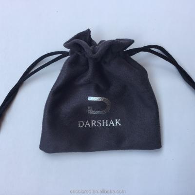 China Recyclable Suede Jewelry Pouch / Suede Drawstring Wine Bag for sale