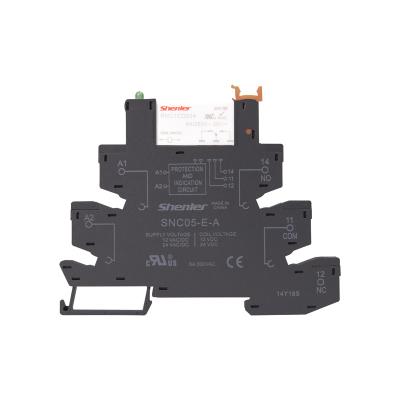 China Shenler RSS113012+SNC05-E-A Unmarked Interface Sealed Slim Intermediate Relays 12v Power Allen bradely RH4 B-U Coil 220 VAC for sale