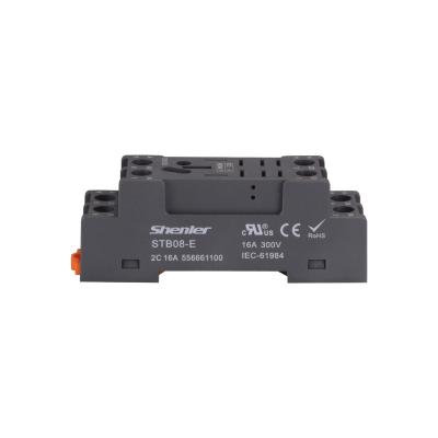 China Shenler STB08-E PA66 mulitply multi function outlet socket sealed industrial relay and base dc/dc solid state relay 200a relay module for sale