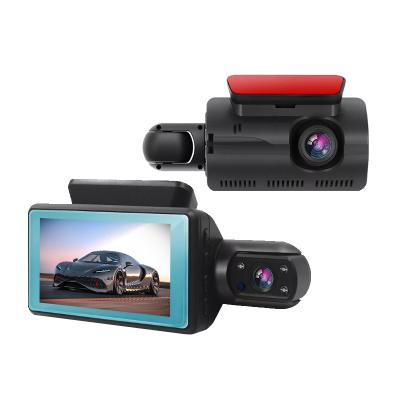 China Front+inside 3.0 inch full hd 1080p dual lens car black box front camera dash and interior car dvr camera for car dual dash cam for sale