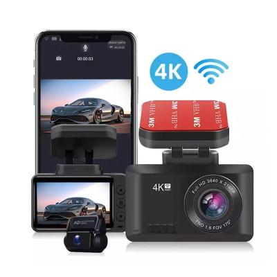 China NIGHT VISION Radio 2.45 inch dashcam car dash cam 4k dash car camera with Wifi gps dual lens camera car dvr front and rear 4k cam for sale