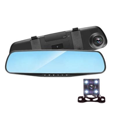 China G-sensor 2K 4.3 Inch Car Rearview DVR Dual Mirror 1080P Car Dash Cam Reverse Camera For Car and Vehicle Camera for sale