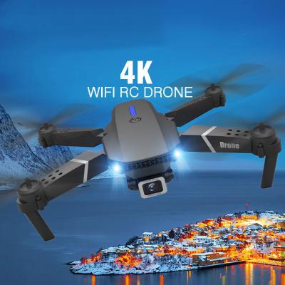 China New Headless Mode WIFI FPV Quadcopter Drone With Size Wide Angle Plug RC Quadcopter E525 4k Foldable Drone for sale