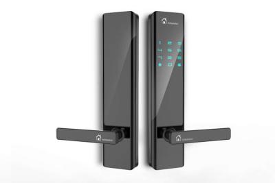 China Wireless Internet  Digital  Wifi Bluetooth Door Lock    LORA Technology Black Color for sale