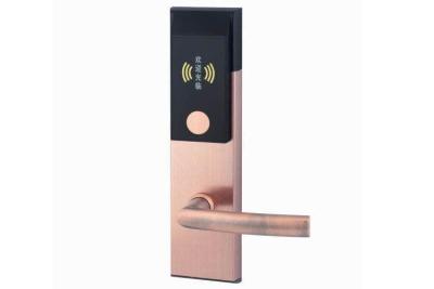 China Red BrozeHotel Style Door Security Lock  Battery Operate 125 Khz Frenquency for sale