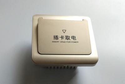 China OEM   Gold Energy Saving Light Switch Install On Hotel Room Eneter Wall For Gain Power for sale