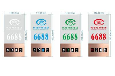 China Touch Screen Hotel Doorbell  With Room MUR DND Modern Cold  LED Room Number for sale