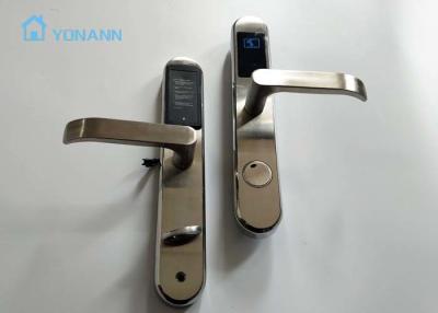 China 304 Stainless Steel Hotel Digital Door Lock With Free Software Silver Color for sale