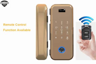 China House Glass Door Fingerprint Lock Free Drill Hole Mobile App Remote Control for sale