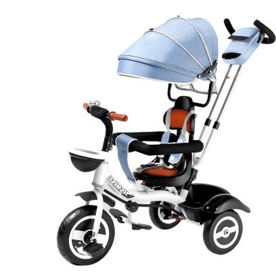 China Carbon Steel EVA Package Baby Folding Trolley /3 Wheel Cheap Single Folding Baby Trolley is suitable for 2-6 years old baby riding for sale