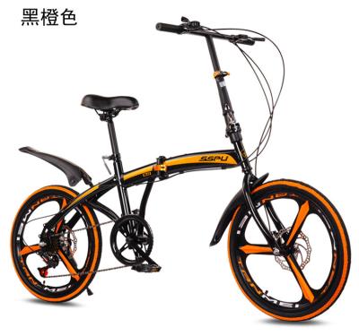 China 20 inch new 2021 high carbon steel frame folding bike mini folding steel bike for sale